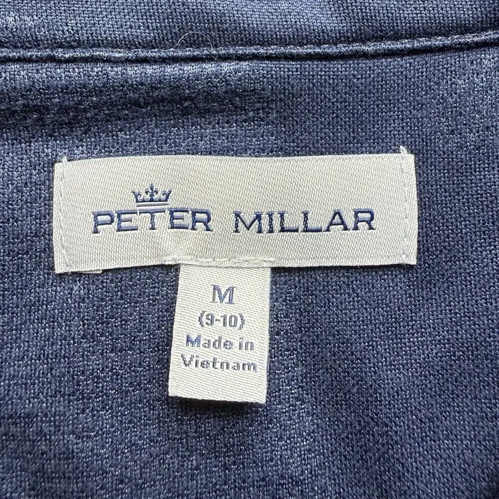 Peter Millar Pullover Boys Large Blue Camo Golf Performance Lightweight 1/4 Zip